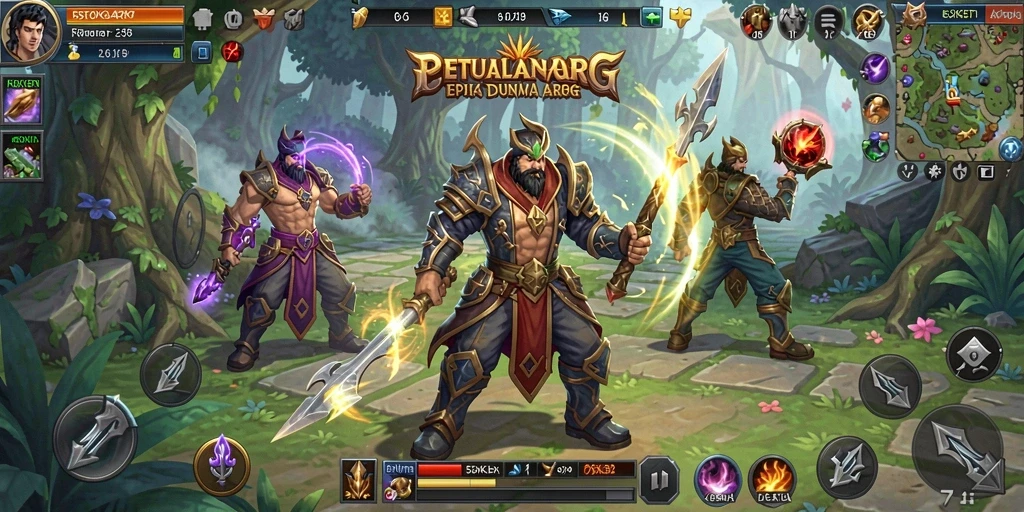 Tangkapan layar gameplay dinamis di dunia ARPG yang menakjubkan.