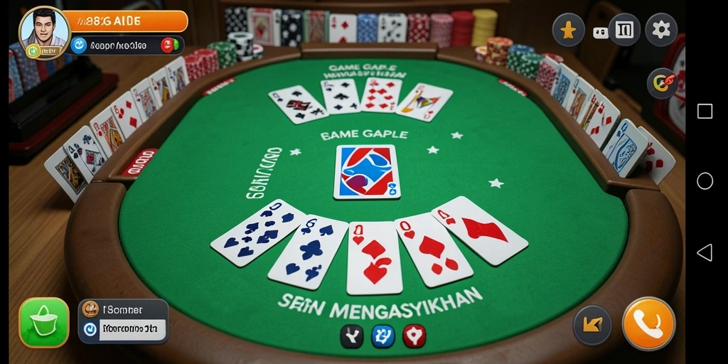 Tampilan gameplay seru dalam aplikasi Gaple 8364.
