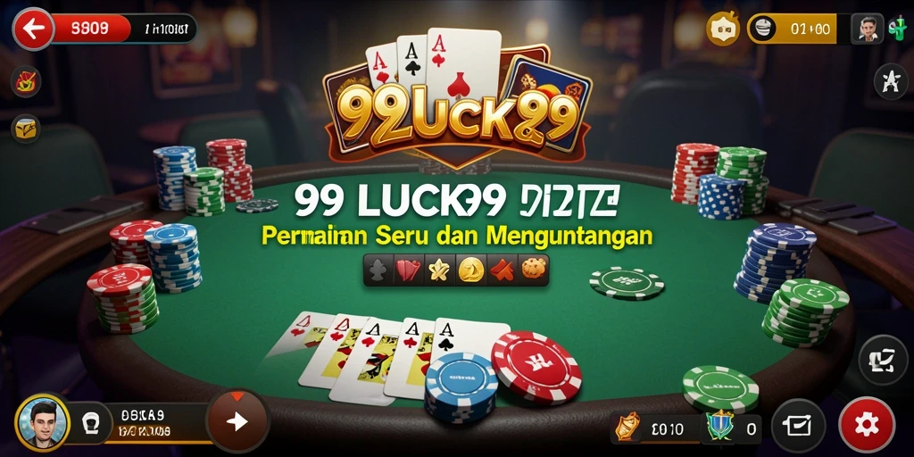 Tampilan utama gameplay Poker yang menarik dan seru.