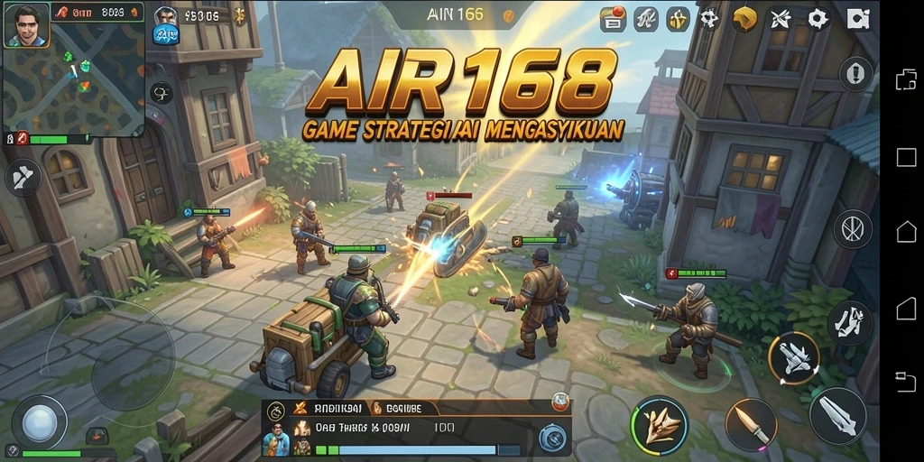 Screenshot utama gameplay AIR168 dengan strategi SLG yang menarik.