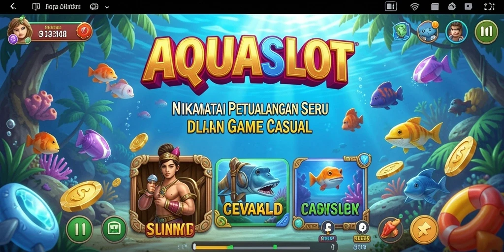 Tampilan gameplay seru dan menarik dari AQUASLOT.