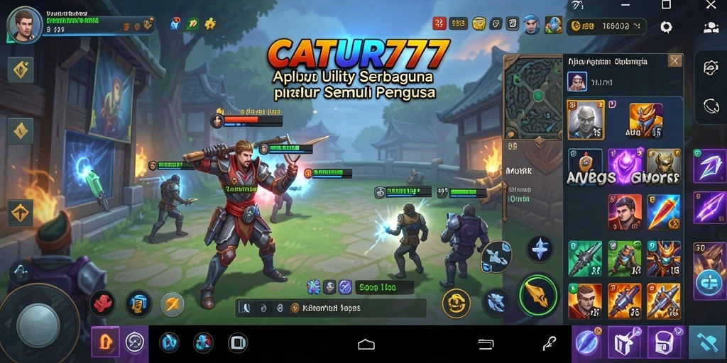 Tampilan utama CATUR777 dengan fitur alat bantu yang lengkap.