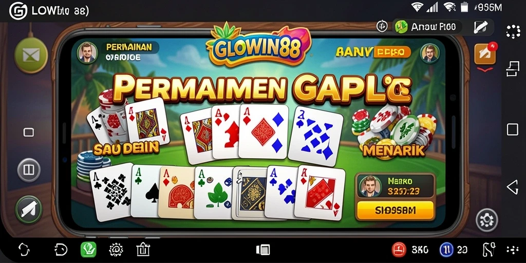 Tangkapan layar GLOWIN88 menampilkan gameplay seru permainan Gaple.