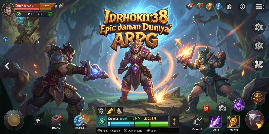 Screenshot utama IDRHOKI138 menampilkan aksi pertempuran yang seru dalam dunia ARPG.