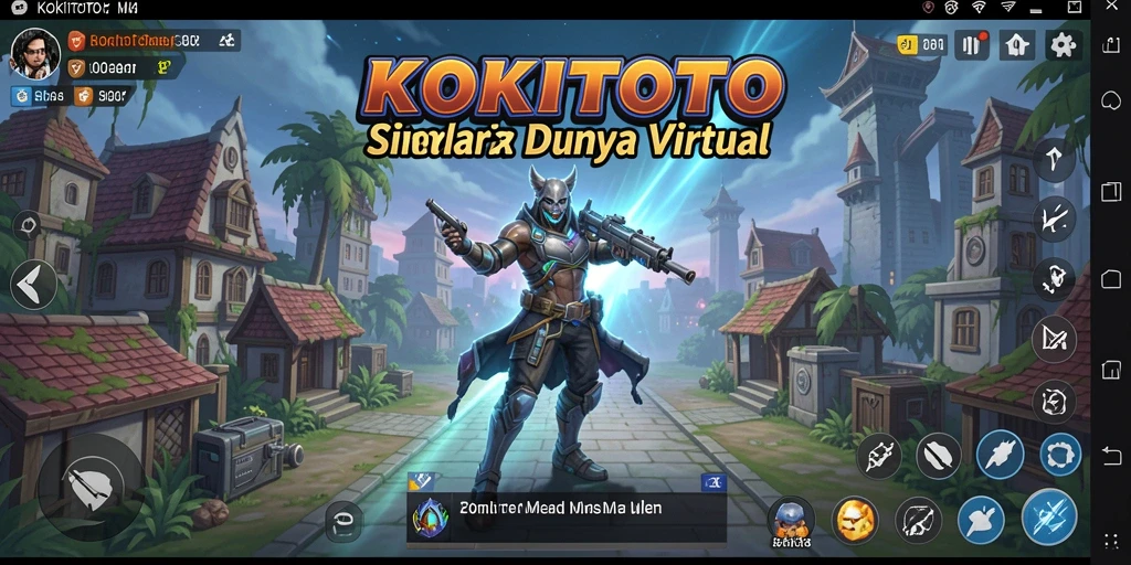 Screenshot gameplay KOKITOTO yang menunjukkan interaksi seru di dunia virtual.