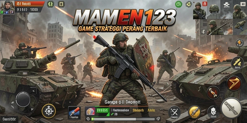 Tampilan menarik dari gameplay MAMEN123 di medan pertempuran.