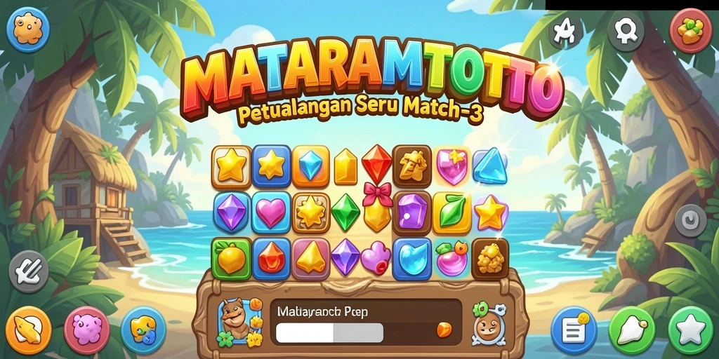 Tampilan gameplay seru dalam MATARAMTOTO yang penuh warna.