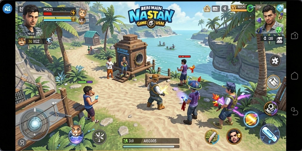 Tampilan gameplay seru dari MG525 dengan grafis menarik.