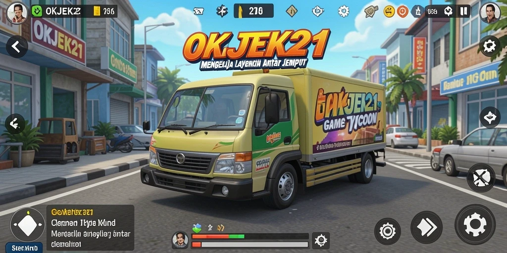 Tampilan gameplay seru dari OKJEK21 yang menantang pemain.