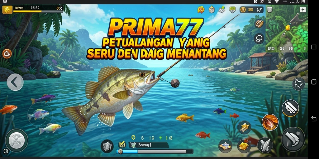 Tangkapan ikan yang spektakuler dalam gameplay PRIMA77.