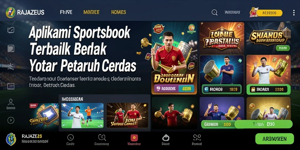 Screenshot utama RAJAZEUS menampilkan antarmuka taruhan yang menarik.