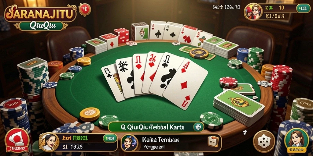 Tampilan gameplay menarik dalam SARANAJITU yang menampilkan aksi QiuQiu.