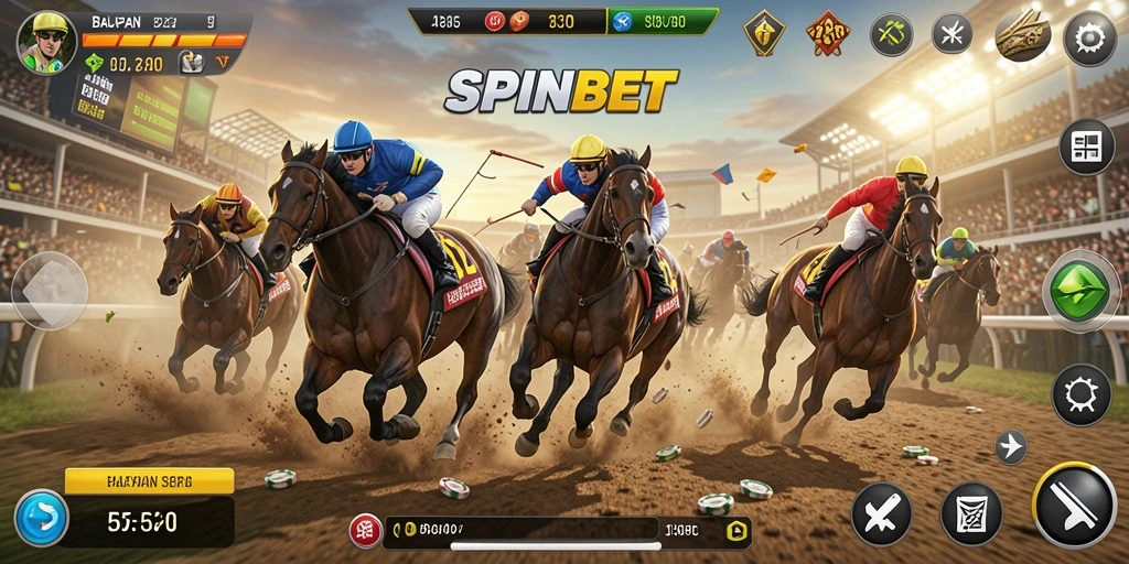 Gameplay balap yang mendebarkan di SPINBET.